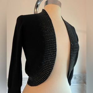 Antonio Melani Fine Merino Wool Black Bolero Cardigan S